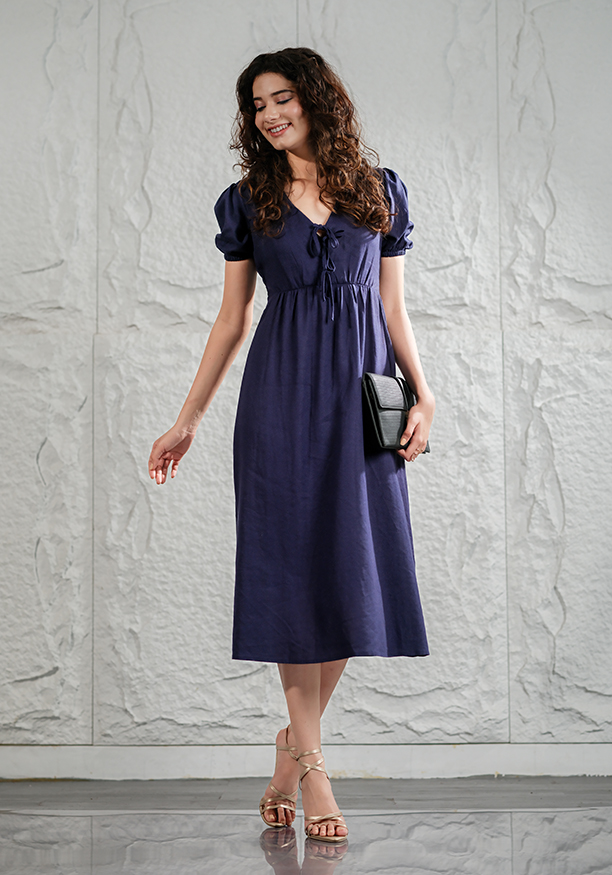 CALLY SHORT SLEEVE MIDI DRESS